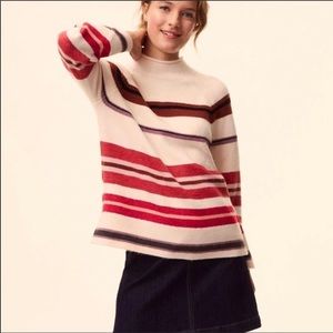 loft striped bell sleeve sweater
